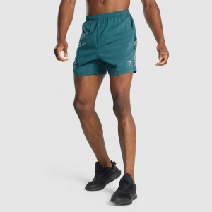 Short Gymshark Estampadas Deporte Teal | 08DNAXBCU