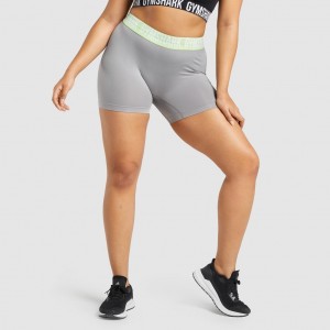 Short Gymshark Fit Seamless Gris | 85QVGPDTU