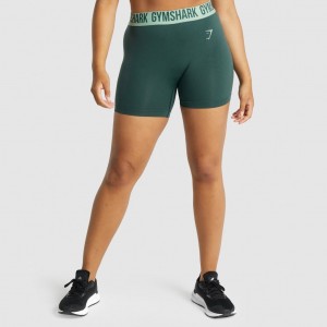 Short Gymshark Fit Seamless Verde | 41PEYJMCQ