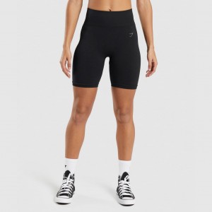 Short Gymshark Flex Cycling Negras | 10MQOFBID