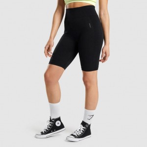Short Gymshark Flex Cycling Negras | 61TBCYRDZ