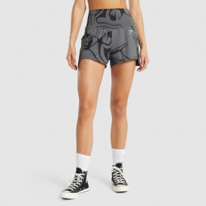 Short Gymshark GS Power Jacquard Negras | 46XMKUFCE