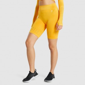 Short Gymshark Glow Seamless Amarillo | 43IFKZQXD