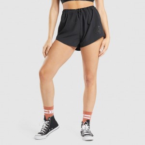 Short Gymshark KK Fit Woven Negras | 26WUKVJGI