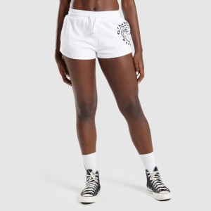 Short Gymshark Legacy Estampadas Blancas | 32QVZDGWK