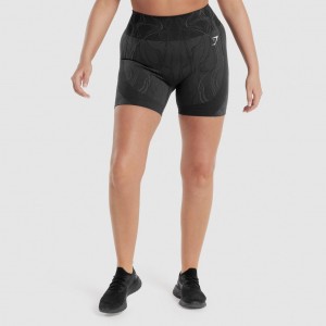 Short Gymshark Mercury Seamless Negras | 68NCURJBG