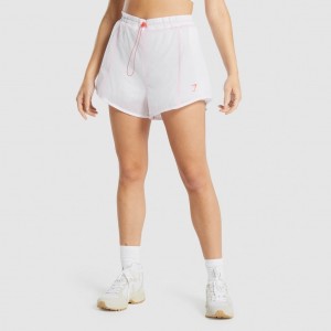 Short Gymshark Pulse 2 in 1 Blancas | 14GKTSJWL