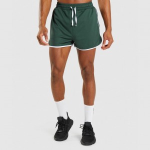 Short Gymshark Recess 3 Obsidian Verde Blancas | 62LDJXNOE