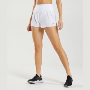 Short Gymshark Speed Blancas | 53RNZIBPJ