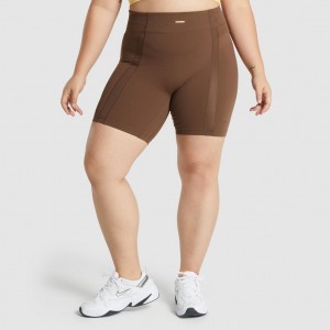 Short Gymshark Whitney Mesh Marrones | 26XCSLRAD