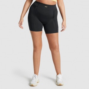 Short Gymshark Whitney Mesh Negras | 97DWEGVRC