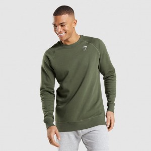 Sudadera Gymshark Crest Verde Oliva | 02SXWKDJN