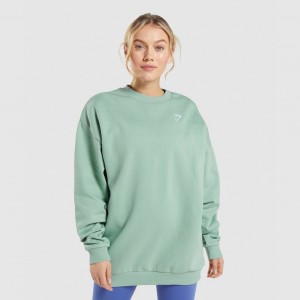 Sudadera Gymshark Entrenamiento Oversized Azules | 63ZTSIEHG