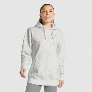 Sudadera con Capucha Gymshark Animal Estampadas Blancas Creme | 48NUCTKWF