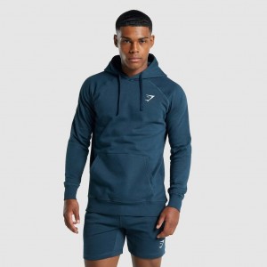 Sudadera con Capucha Gymshark Crest Azul Marino | 19HFLOQTK