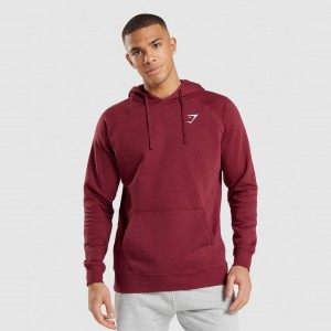Sudadera con Capucha Gymshark Crest Burdeos Rojas | 82AZEUHDF