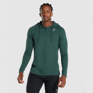 Sudadera con Capucha Gymshark Critical 2.0 Zip Up Verde Oscuro | 96VKYUAWI