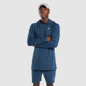 Sudadera con Capucha Gymshark Critical Teal Print | 94JNQVHYR