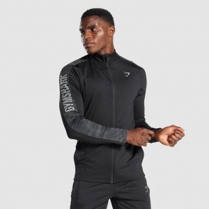 Sudadera con Capucha Gymshark Deporte Full Zip Negras | 40OLJUPMR