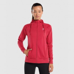 Sudadera con Capucha Gymshark Entrenamiento Zip Up Burdeos | 07ZRWAJXU
