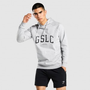 Sudadera con Capucha Gymshark GSLC Collegiate Gris Claro | 37DJANUXE