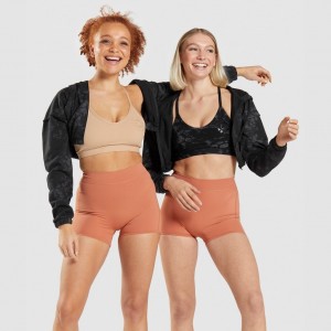 Sudadera con Capucha Gymshark KK Fit Zip-Up Cropped Negras Camuflaje | 92NJAEPIZ