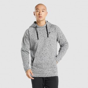 Sudadera con Capucha Gymshark Micro Print Gris Claro | 94VPLIQTF
