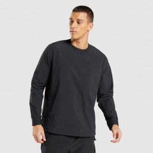 Sudadera con Capucha Gymshark Retake Crew Negras | 65MUEBWHZ
