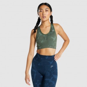 Sujetador Deportivo Gymshark Adapt Camo Seamless Racer Back Savanna | 57YTHDSPG