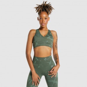 Sujetador Deportivo Gymshark Adapt Camo Seamless Savanna | 78BNFIJWL