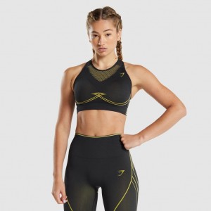 Sujetador Deportivo Gymshark Apex Seamless Negras Amarillo | 48YAKSTRC