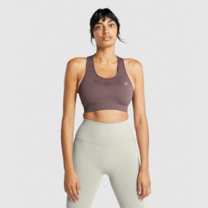 Sujetador Deportivo Gymshark Energy Seamless Marrones | 40QZILKBS