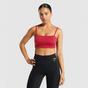 Sujetador Deportivo Gymshark Entrenamiento Bandeau Burdeos | 34JMWNSPL