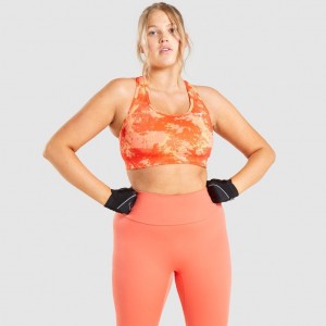 Sujetador Deportivo Gymshark Essential Racer Back Entrenamiento Naranjas Camuflaje | 17KFUMDWI