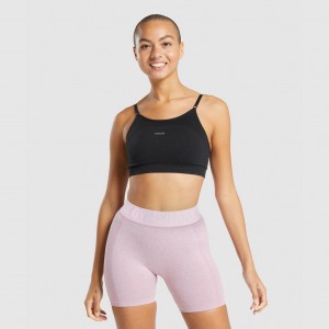 Sujetador Deportivo Gymshark Flex Tiras Negras | 52LUPFOBE