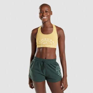 Sujetador Deportivo Gymshark Legacy Estampadas Amarillo | 32BXGIFPR