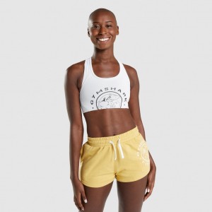 Sujetador Deportivo Gymshark Legacy Estampadas Blancas | 86BEWFUYI