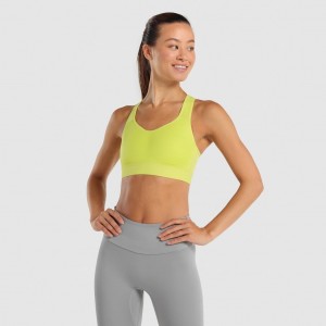 Sujetador Deportivo Gymshark Ligeros High Support Entrenamiento Amarillo | 61HDLOZJX
