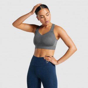 Sujetador Deportivo Gymshark Ligeros High Support Entrenamiento Charcoal | 65JAPTEKU