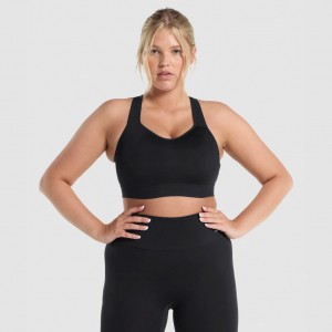 Sujetador Deportivo Gymshark Ligeros High Support Entrenamiento Negras | 42ZNTYUAS