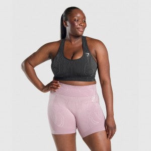 Sujetador Deportivo Gymshark Mercury Seamless Negras | 84WGHVDAL