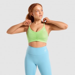 Sujetador Deportivo Gymshark Ruched Entrenamiento Verde | 57BAXLZDU