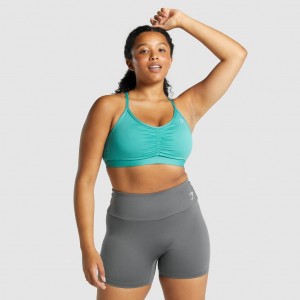 Sujetador Deportivo Gymshark Ruched Entrenamiento Teal | 13GTWIVBQ
