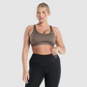 Sujetador Deportivo Gymshark Scoop Neck Entrenamiento Marrones | 69FMZLTXO