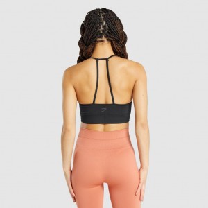 Sujetador Deportivo Gymshark Studio Seamless Negras | 48BOFZYPG