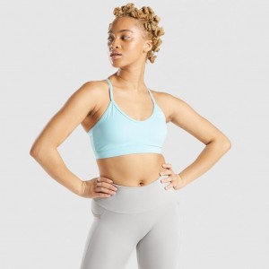Sujetador Deportivo Gymshark V Neck Entrenamiento Turquesa | 28JGORZCL