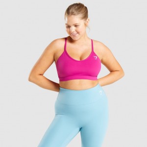 Sujetador Deportivo Gymshark V Neck Entrenamiento Rosas | 67SDBWTFU