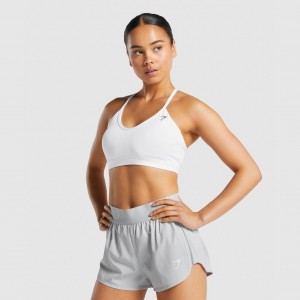 Sujetador Deportivo Gymshark V Neck Entrenamiento Blancas | 32EYOUNJX