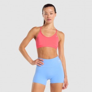 Sujetador Deportivo Gymshark V Neck Entrenamiento Rosas | 65UAHEVKC