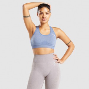 Sujetador Deportivo Gymshark Vital Seamless 2.0 Azules | 72ORBIKQC